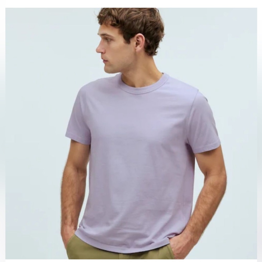 J Crew Shirt S Classic Cotton Washed Jersey Tee Purple